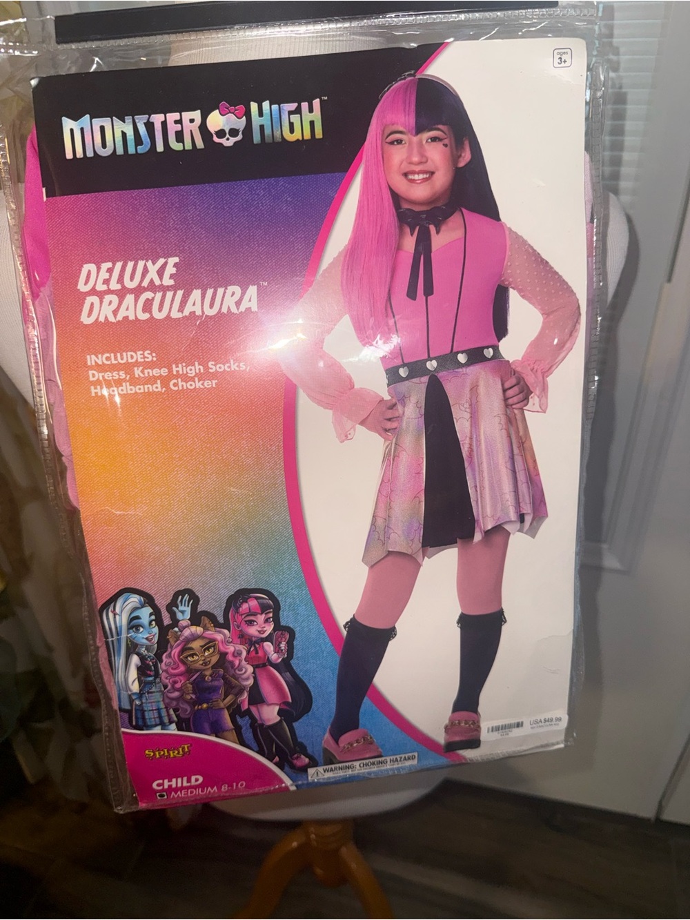 monster high Deluxe Draculaura Costume - Pink & Black